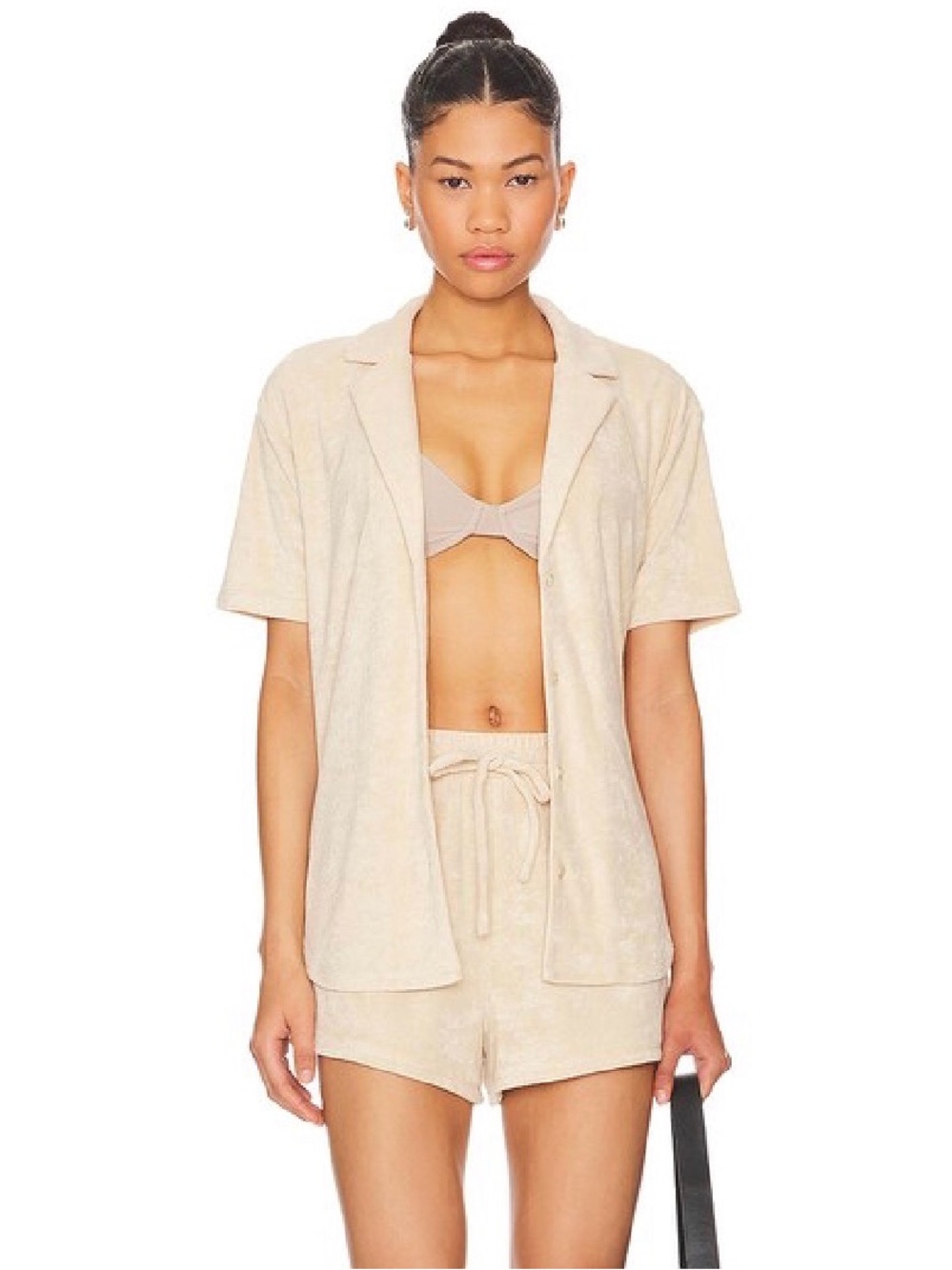 Lovers and Friends Beige Terry Cloth Co Ord